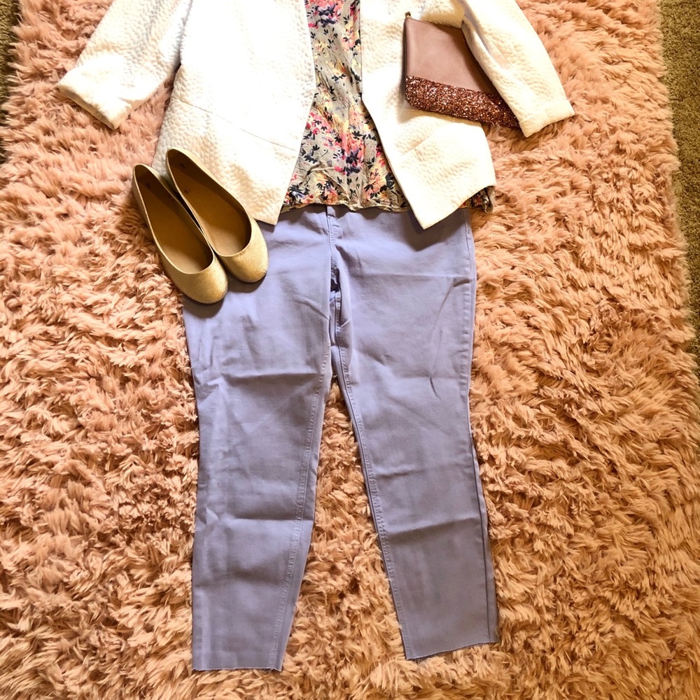 Old Navy Rockstar Mid-Rise Jeans Lavender 18P